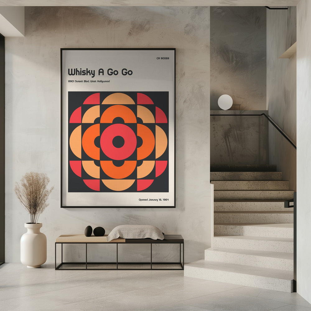 Whisky a Go Go Retro Poster